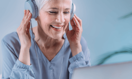 Women hearing test