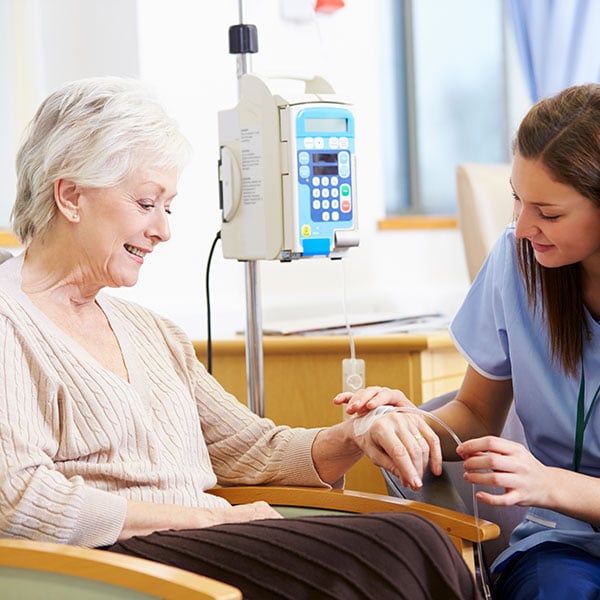 elderly receiving cancer treatment