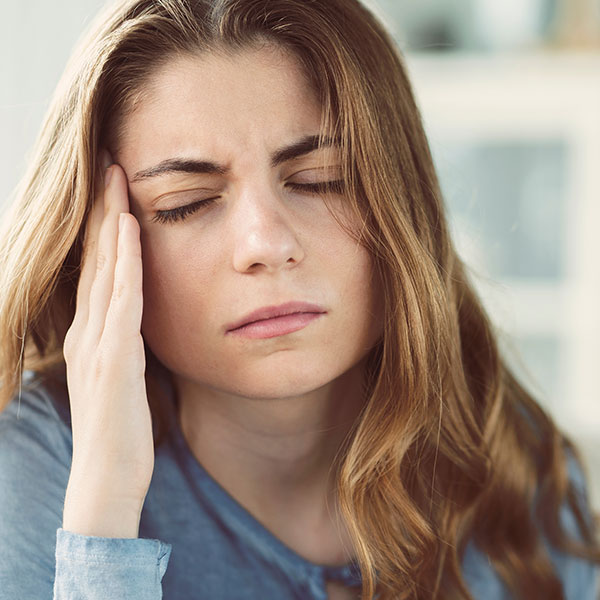 woman with headache